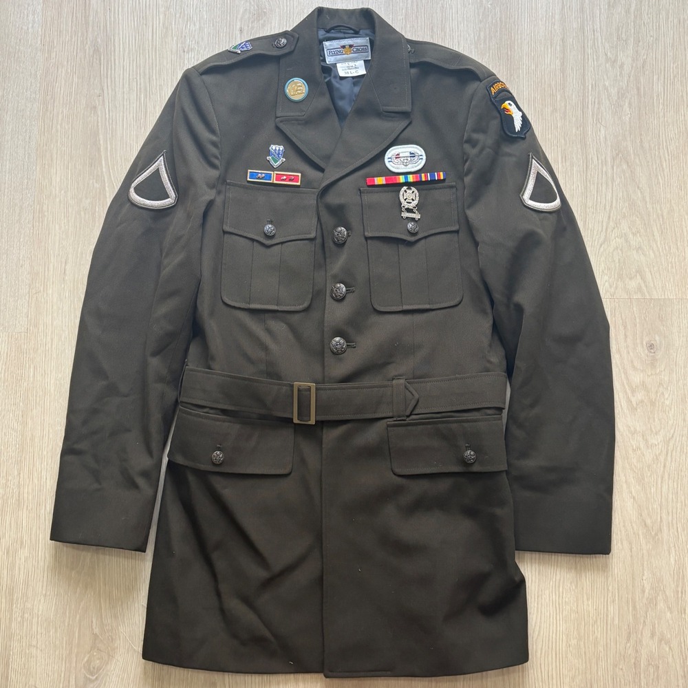 Flying Cross US Army AGSU Green Service Uniform Coat 101st Airborne 38 L-C
